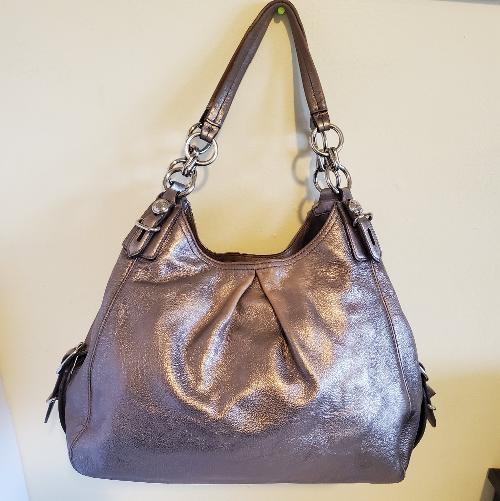 Coach Large Leather Maggi Hobo Shoulder bag